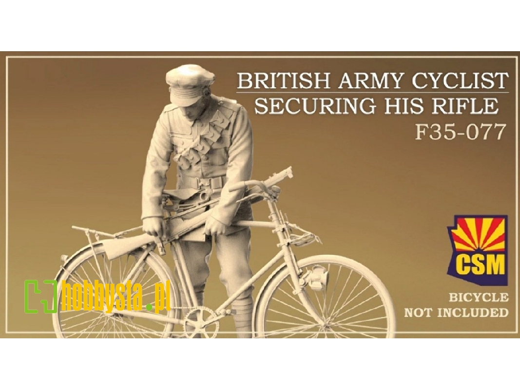 British Army Cyclist Securing His Rifle (1 Figure / 3d-printed) - zdjęcie 1