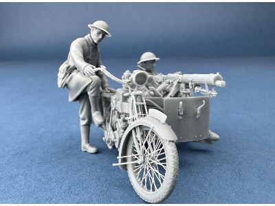 Machine Gun Corps Rider Starting The Motorcycle (3d-printed) - zdjęcie 3