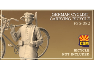 German Cyclist Carrying Bicycle (3d-printed) - zdjęcie 1