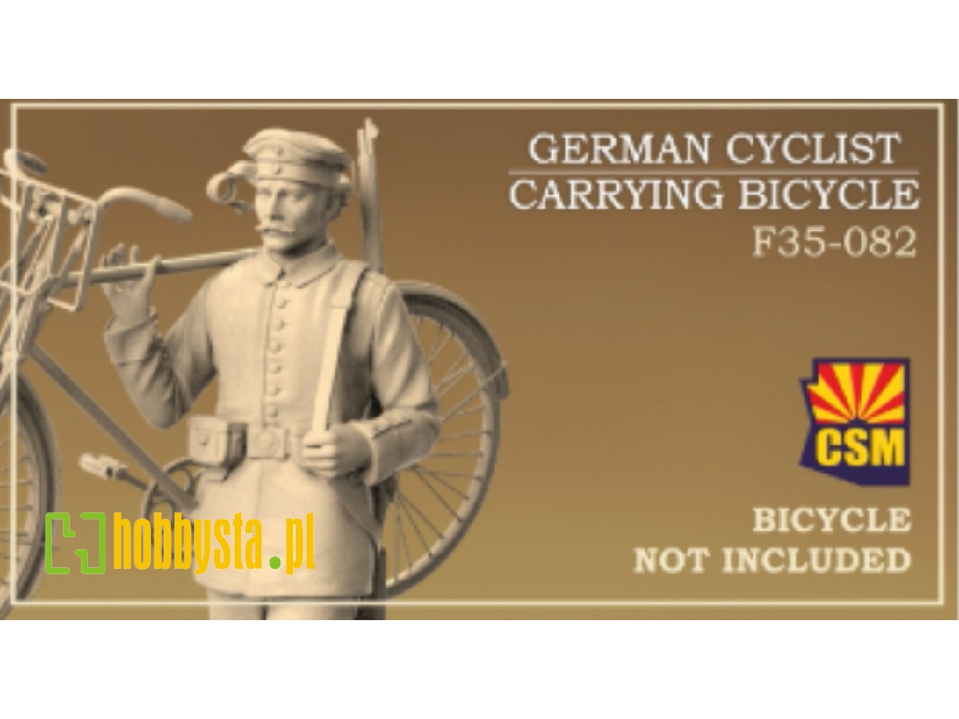 German Cyclist Carrying Bicycle (3d-printed) - zdjęcie 1
