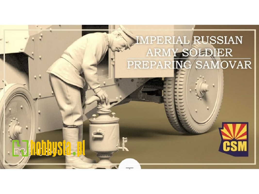 Imperial Russian Army Soldier Preparing Samovar (1 Figure / 3d-printed) - zdjęcie 1