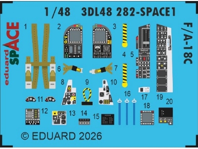 Mcdonnell Douglas F/A-18 C Hornet - Space Set (For Eduard / Kinetic Kits) - zdjęcie 1