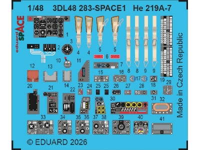 Heinkel He 219 A-7 - Space Set (For Tamiya Kits) - zdjęcie 1