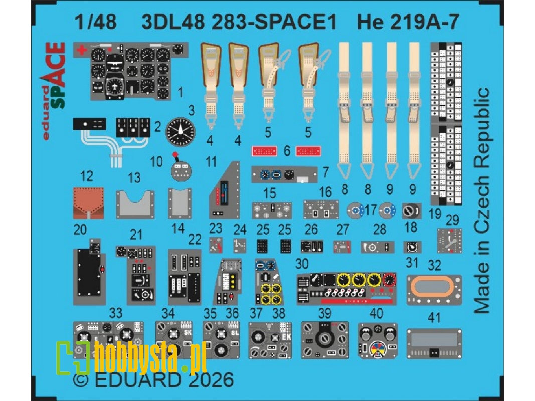Heinkel He 219 A-7 - Space Set (For Tamiya Kits) - zdjęcie 1