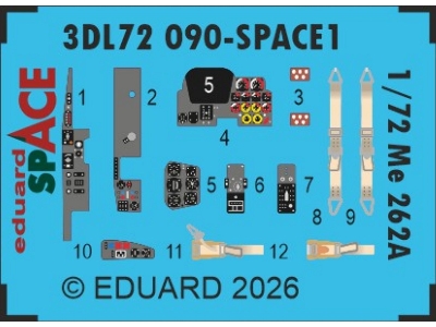 Messerschmitt Me-262 A - Space Set (For Arma Hobby Kits) - zdjęcie 1