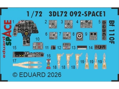 Messerschmitt Bf-110 F - Space Set (For Eduard Kits) - zdjęcie 1