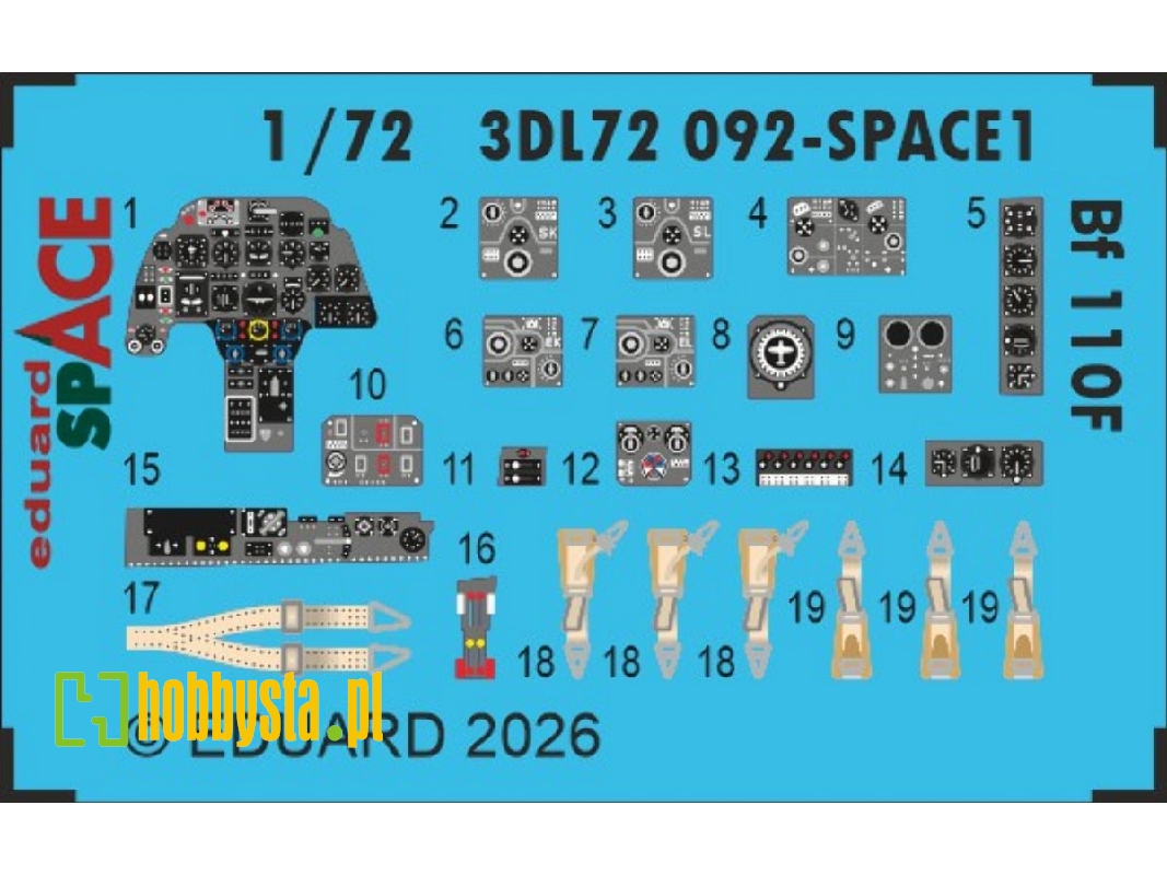 Messerschmitt Bf-110 F - Space Set (For Eduard Kits) - zdjęcie 1