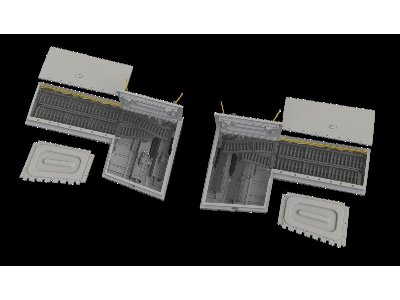 North American P-51 B/C Mustang - Gun Bays (For Eduard Kits / 3d-printed) - zdjęcie 1