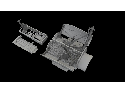 Lockheed Martin F-16 C - Wheel Bays & Legs Standard (For Tamiya Kits / 3d-printed) - zdjęcie 2