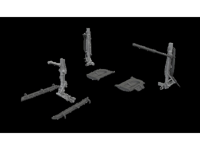Mig-21 F - Undercarriage Legs (For Eduard Kits / 3d-printed) - zdjęcie 1