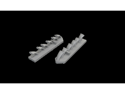 Focke Wulf Fw-190 D-9 - Exhaust Stacks (For Miniart Kits / 3d-printed) - zdjęcie 1