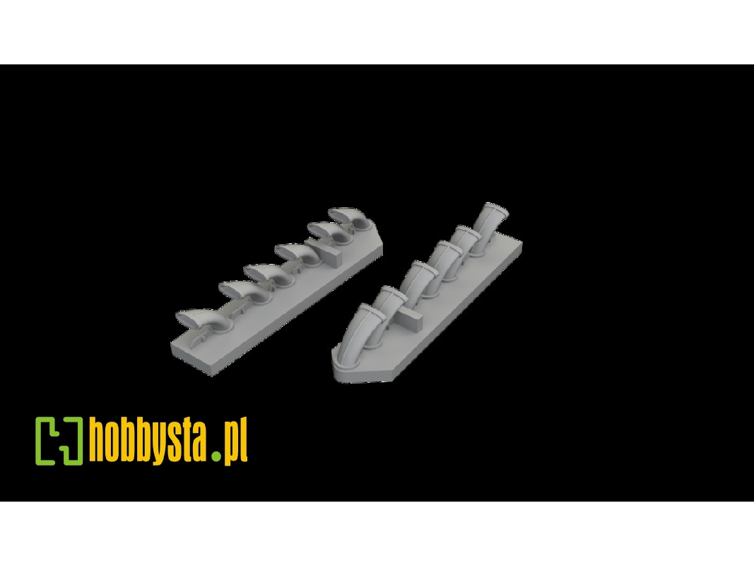 Focke Wulf Fw-190 D-9 - Exhaust Stacks (For Miniart Kits / 3d-printed) - zdjęcie 1