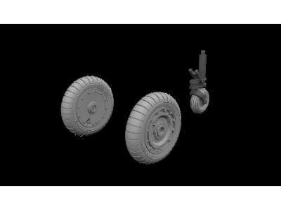 Focke Wulf Fw-190 D-9 - Wheels Set (For Miniart Kits / 3d-printed) - zdjęcie 1