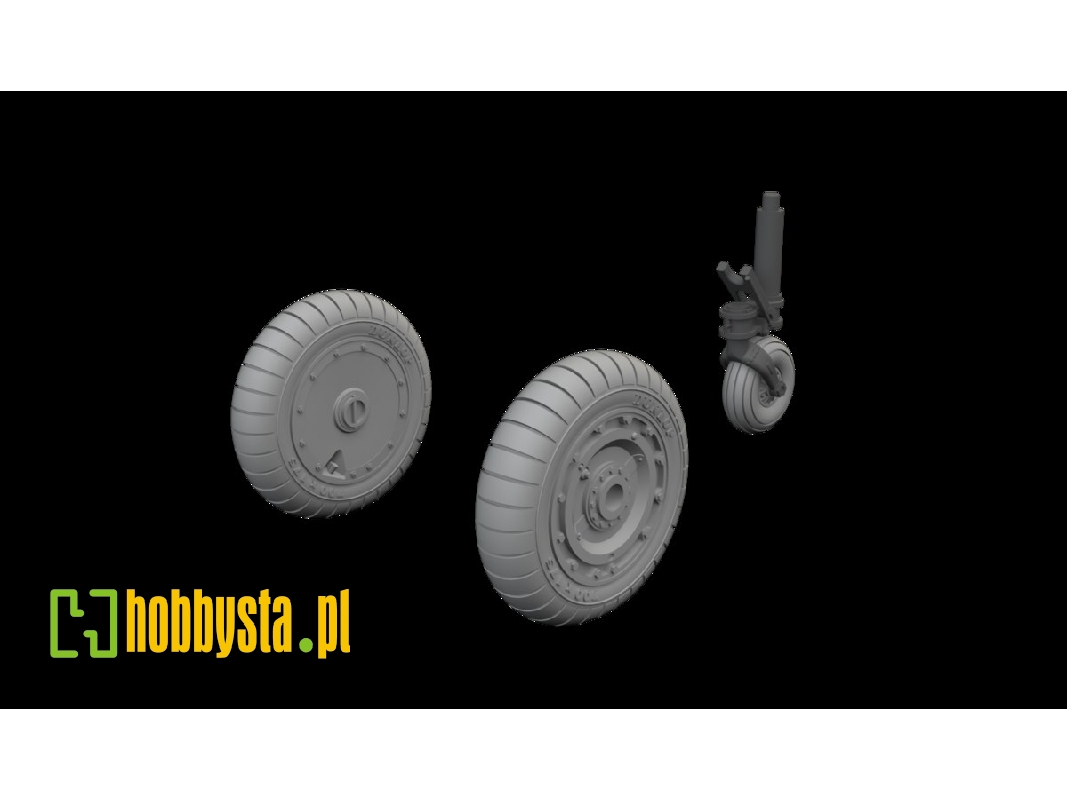 Focke Wulf Fw-190 D-9 - Wheels Set (For Miniart Kits / 3d-printed) - zdjęcie 1
