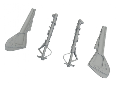 Focke Wulf Fw-190 D-9 - Undercarriage Legs (For Miniart Kits / 3d-printed) - zdjęcie 2