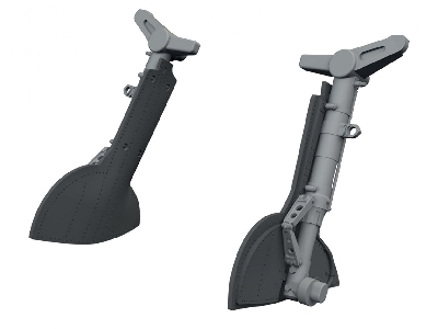 Supermarine Spitfire Mk.Ixe - Undercarriage Legs (For Airfix Kits / 3d-printed) - zdjęcie 1