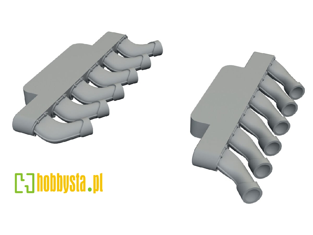 Supermarine Spitfire Mk.Ix - Exhaust Stacks Rounded (For Airfix Kits / 3d-printed) - zdjęcie 1