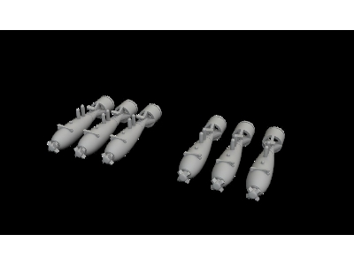 Curtiss P-40 - 40lb Frag Bombs (For Eduard Kits / 3d-printed) - zdjęcie 1