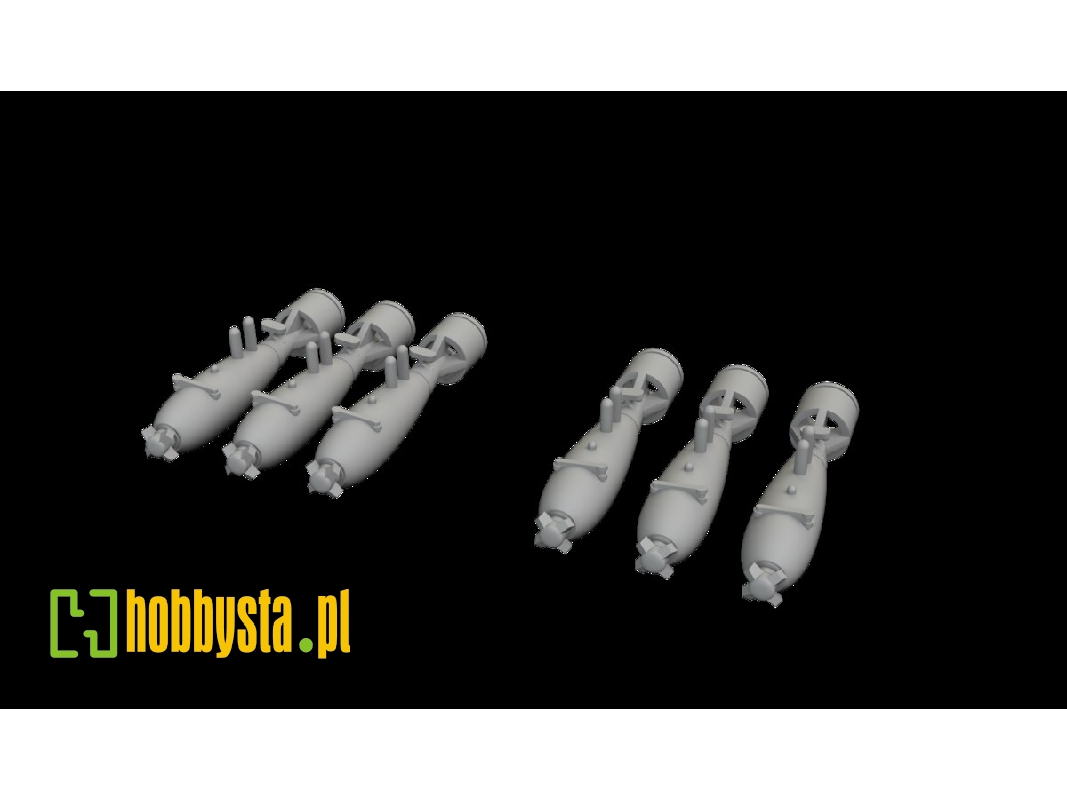 Curtiss P-40 - 40lb Frag Bombs (For Eduard Kits / 3d-printed) - zdjęcie 1