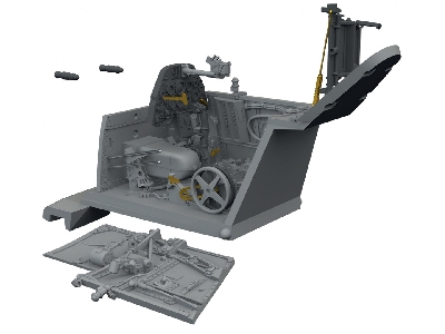 Messerschmitt Bf-109 K-4 - Cockpit (For Eduard Kits / 3d-printed) - zdjęcie 1