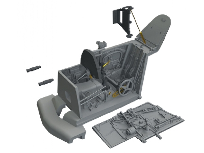 Messerschmitt Bf-109 K-4 - Cockpit (For Eduard Kits / 3d-printed) - zdjęcie 2