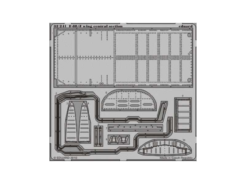  F-8E/ J wing central section 1/32 - Trumpeter - blaszki - zdjęcie 1