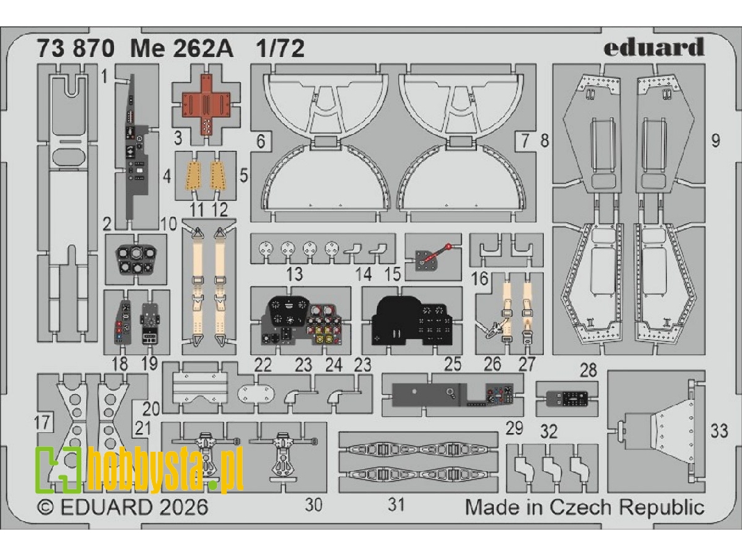 Messerschmitt Me-262 A - Pe Parts (For Arma Hobby Kits) - zdjęcie 1