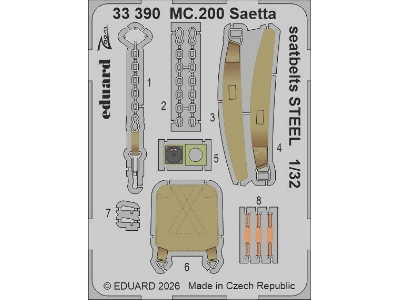Macchi Mc.200 Saetta - Big Ed Set (For Italeri Kits) - zdjęcie 1
