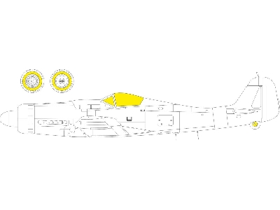 Focke Wulf Fw-190 D-9 - Mask Set (For Miniart Kits) - zdjęcie 1