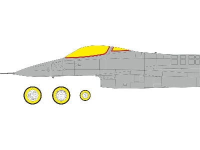 Lockheed Martin F-16 Cj Block 50 - Tface Mask Set (For Tamiya Kits) - zdjęcie 1