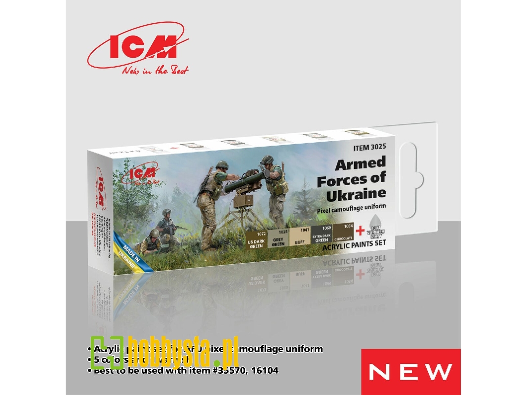 Icm 3025 Armed Forces Of Ukraine Acrylic Paints Set - zdjęcie 1