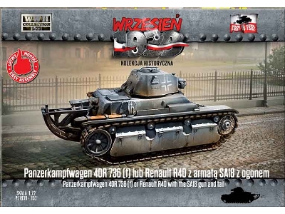 Panzerkampfwagen 40R 736 (f) lub Renault R40 z armatą SA18 z ogonem - zdjęcie 1