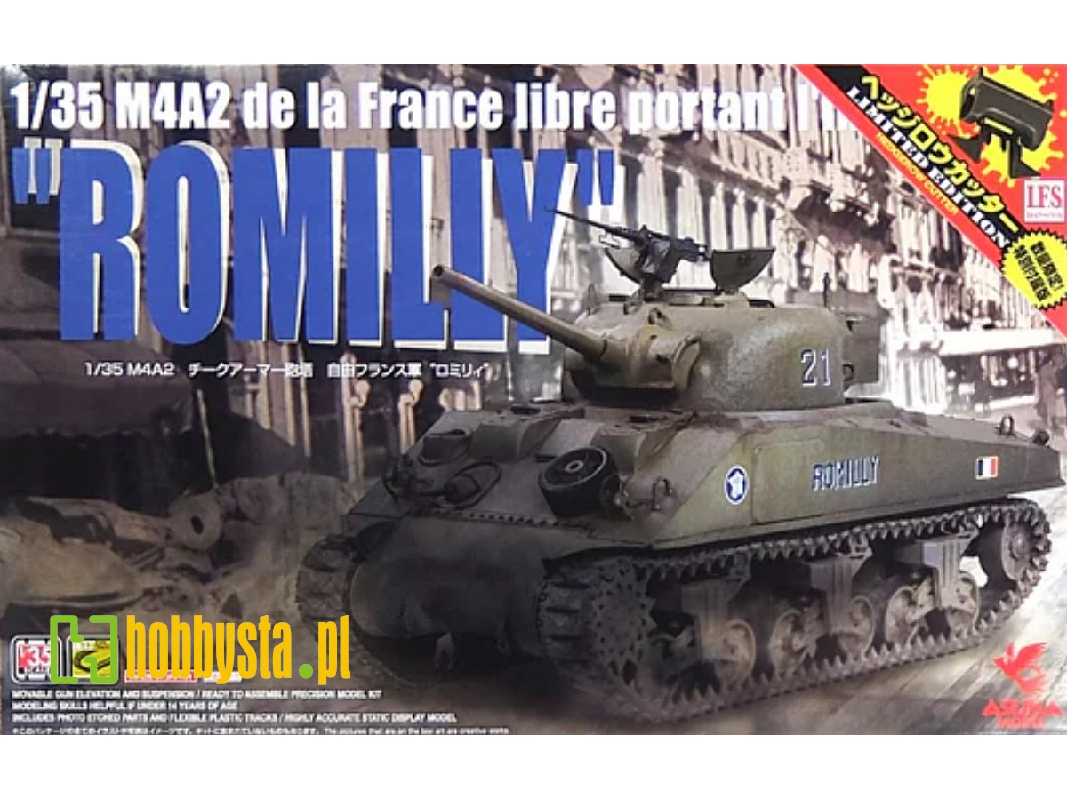 Sherman M4a2 De La France Libre Portant L'inscription "romilly" - zdjęcie 1