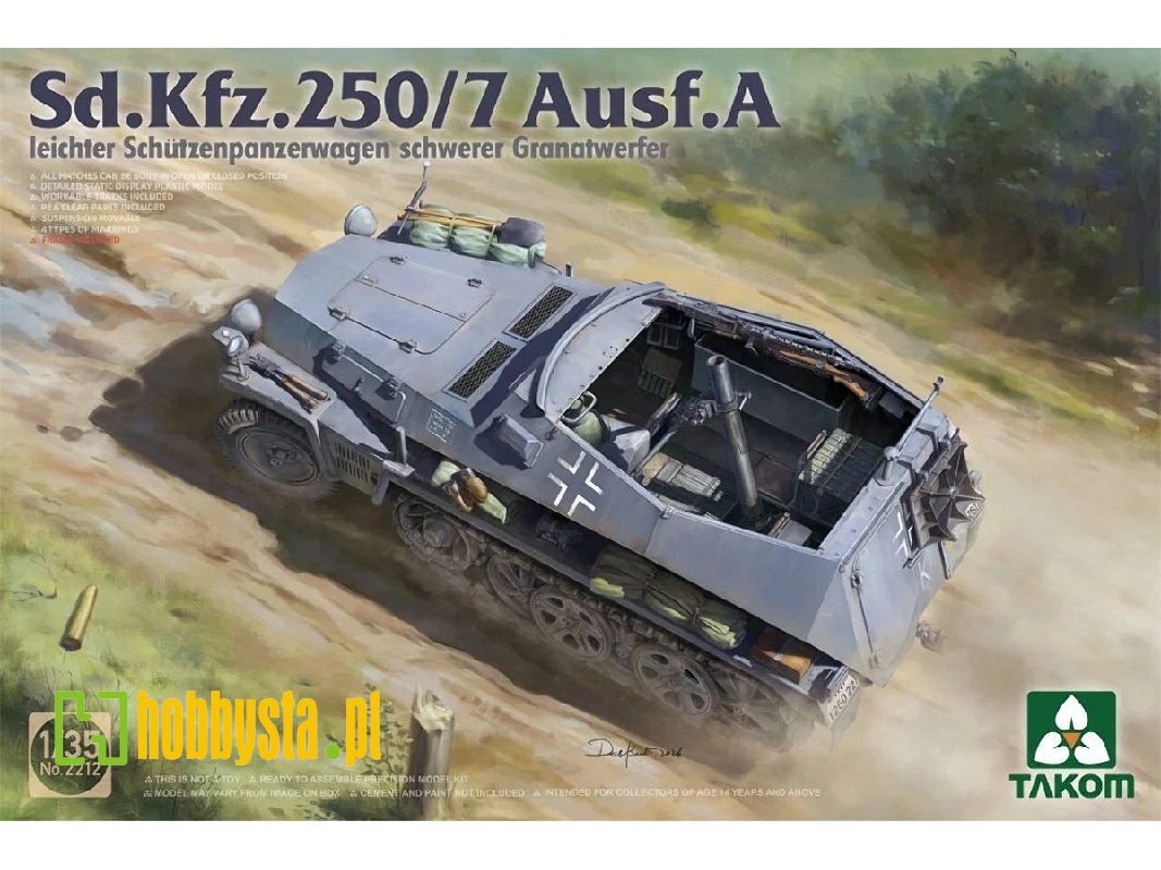 Sd.Kfz. 250/7 Ausf.A leichter Schützenpanzerwagen schwerer Granatwerfer - zdjęcie 1
