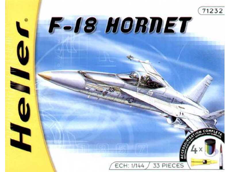 F-18 Hornet + farby, klej, pędzelek - zdjęcie 1 F-18 Hornet + farby, klej, pędzelek - zdjęcie 1