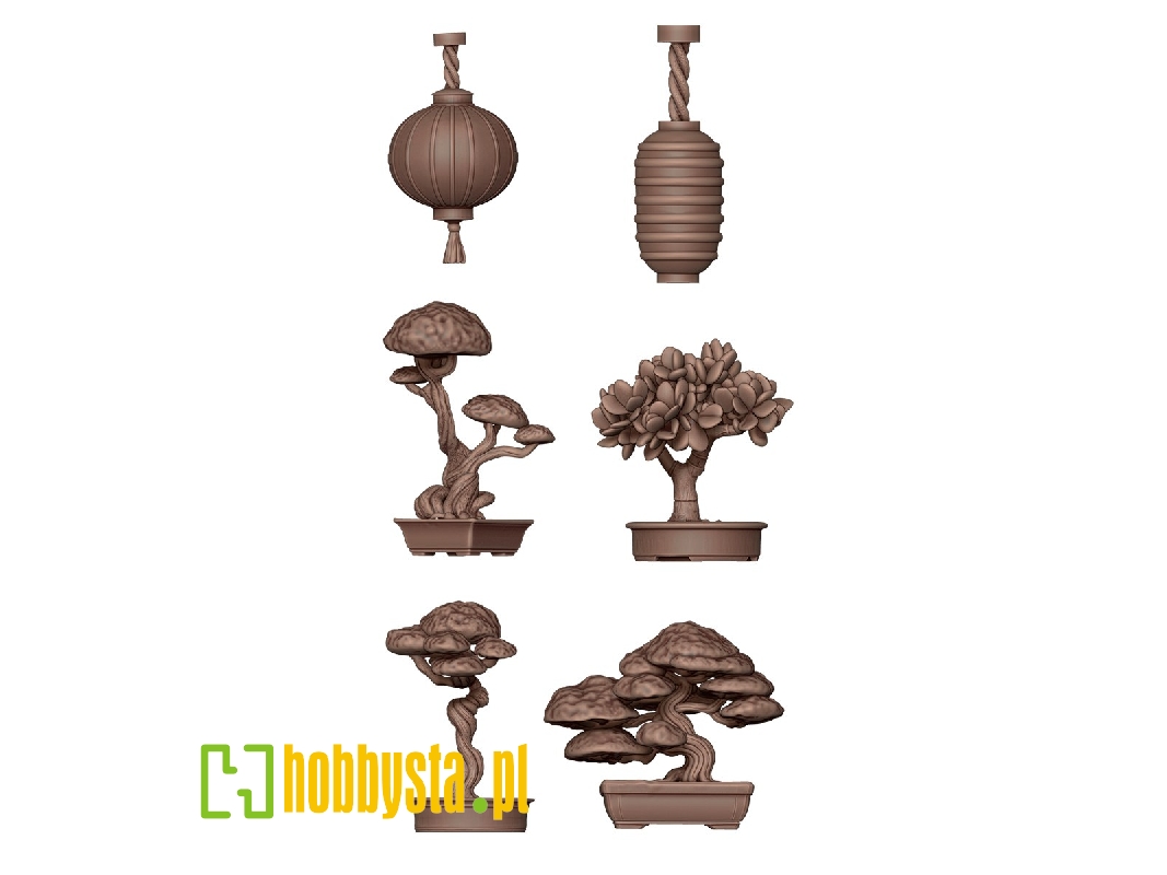 Japanese Lamps & Bonsai (3d-printed / 19 Pcs) - zdjęcie 1