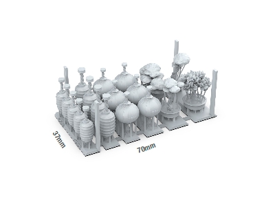 Japanese Lamps & Bonsai (3d-printed / 19 Pcs) - zdjęcie 3