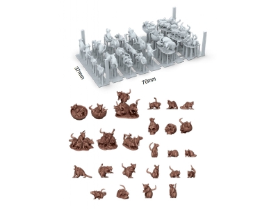 Rats (25 Pcs / 3d-printed) - zdjęcie 2