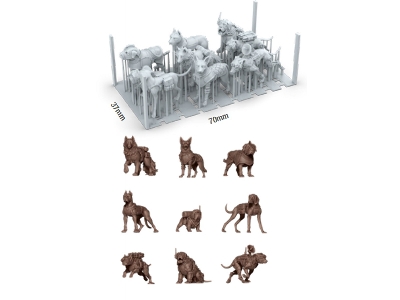 War Dogs (9 Pcs / 3d-printed) - zdjęcie 2