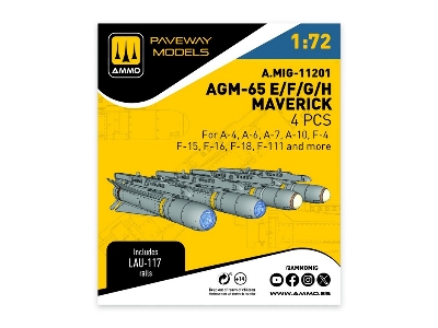 Agm-65 E/F/G/H Maverick (4 Pcs / 3d-printed) - zdjęcie 1