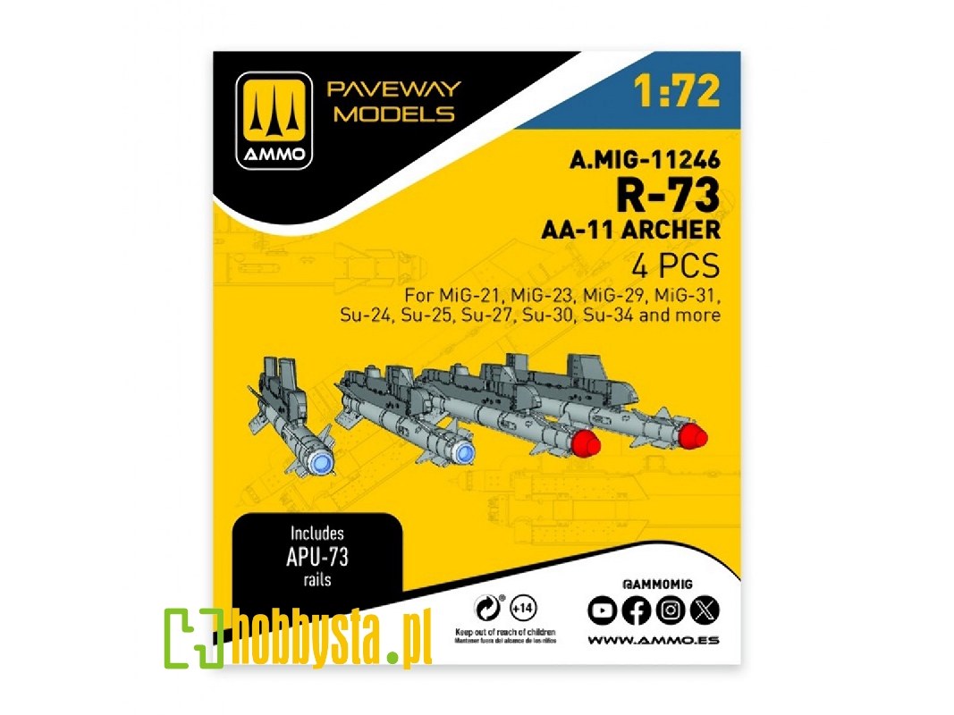 R-73 - Aa-11 Archer (4 Pcs / 3d-printed) - zdjęcie 1