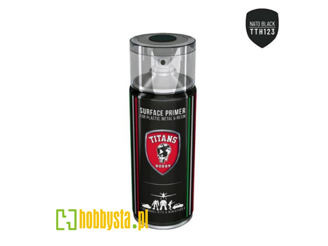 A.Mig Tth123 Nato Black Matt Primer Spray (Titans Hobby) - zdjęcie 1