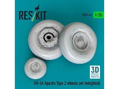 Ah-64 Apache - Type 2 Weighted Wheels Set (3d-printed) - zdjęcie 1