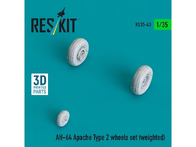 Ah-64 Apache - Type 2 Weighted Wheels Set (3d-printed) - zdjęcie 2