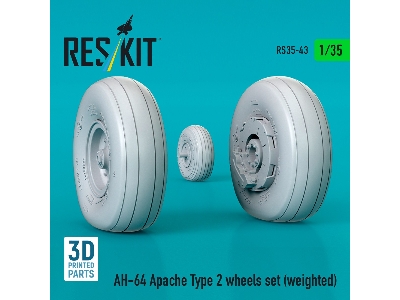 Ah-64 Apache - Type 2 Weighted Wheels Set (3d-printed) - zdjęcie 3