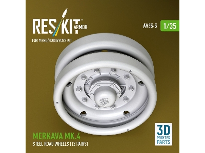 Merkava Mk.4 - 3d-printed Steel Road Wheels (12 Pairs / For Meng And Hobbyboss Kits) - zdjęcie 3