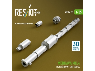 Merkava Mk.4 - Mg253 (120 Mm) Gun Barrel (For Meng & Hobby Boss Kits / 3d-printed) - zdjęcie 2
