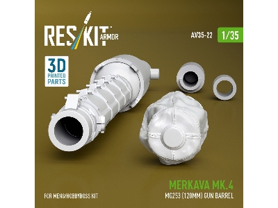 Merkava Mk.4 - Mg253 (120 Mm) Gun Barrel (For Meng & Hobby Boss Kits / 3d-printed) - zdjęcie 3