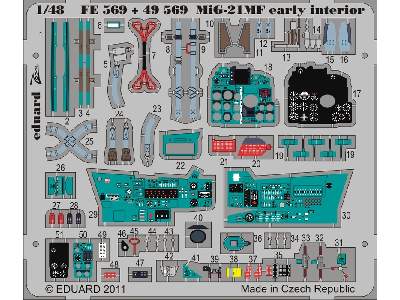  MiG 21MF interior 1/48 - Eduard - blaszki - zdjęcie 2