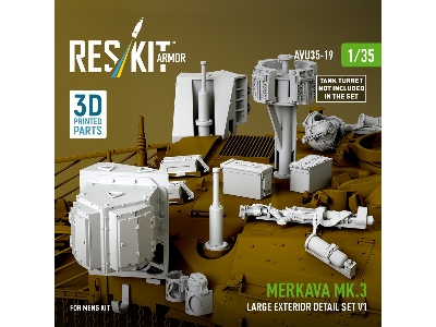 Merkava Mk.3 - Large Exterior Detail Set Volume 1 (For Meng Kits / 3d-printed) - zdjęcie 2